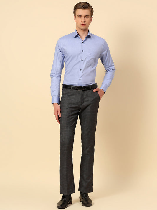 Shirt for Men | Breathable & Soft with Color Fastness Regular Fit Spread Collar Pure Cotton Fabric Self Design Pattern