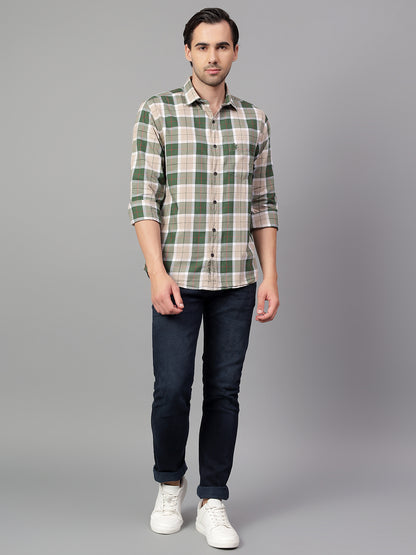 Casual Shirt for Men | Breathable & Soft with Color Fastness Regular Fit Spread Collar Neck Cotton Fabric Checkered Pattern