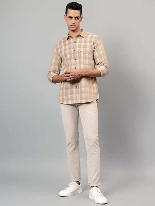 Casual Shirt for Men | Breathable & Soft with Color Fastness Regular Fit Spread Collar Neck Cotton Fabric Checkered Pattern