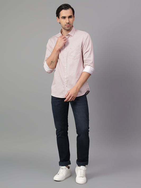 Casual Shirt for Men | Breathable & Soft with Color Fastness Regular Fit Spread Collar Neck Cotton Fabric Printed Pattern