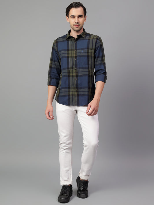 Casual Shirt for Men | Breathable & Soft with Color Fastness Regular Fit Spread Collar Neck Cotton Fabric Checkered Pattern