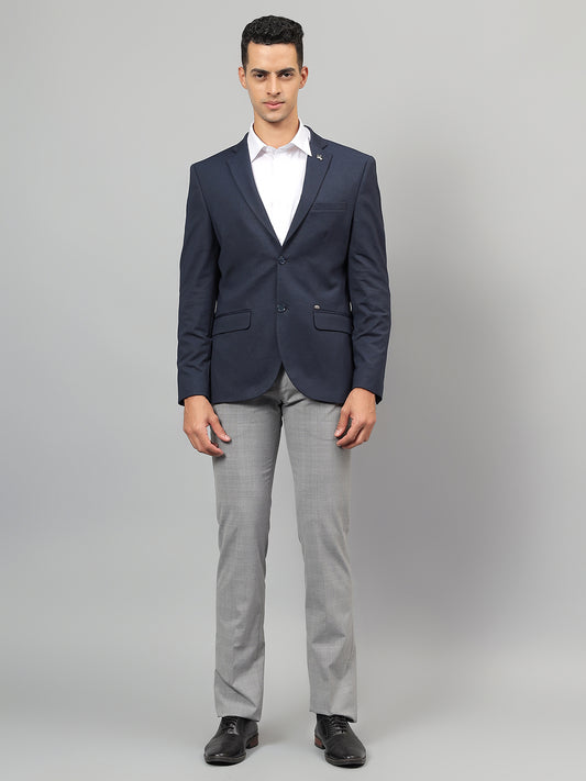 Blazer for Men | Premium Casual Blazer Slim Fit Notched Collar Terry Rayon Fabric Self Design Pattern
