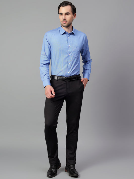 Formal Shirt for Men l Breathable & Soft with Color Fastness Regular Fit Spread Collar Neck Cotton Blend Fabric Checkered Pattern