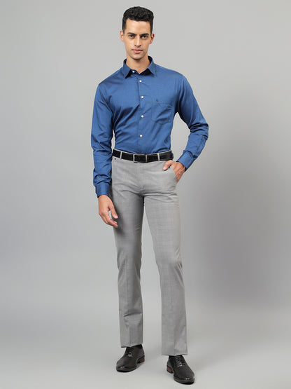 Formal Shirt for Men l Breathable & Soft with Color Fastness Regular Fit Spread Collar Neck Giza Cotton Fabric Solid Pattern