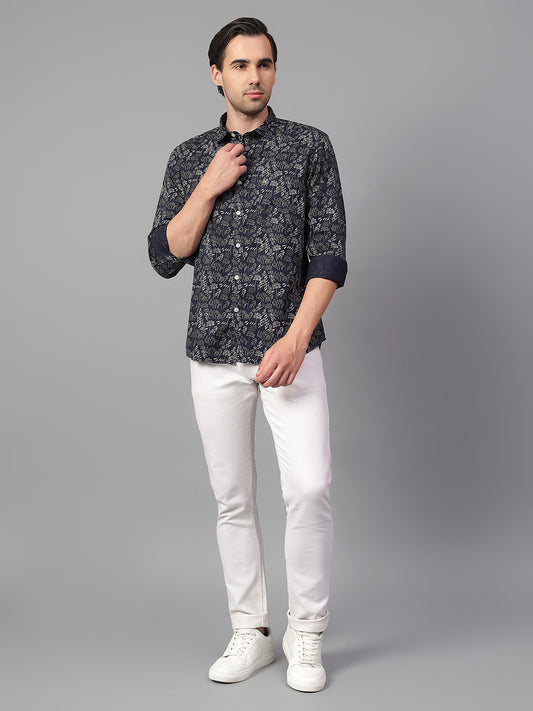 Casual Shirt for Men | Breathable & Soft with Color Fastness Regular Fit Spread Collar Neck Cotton Fabric Printed Pattern