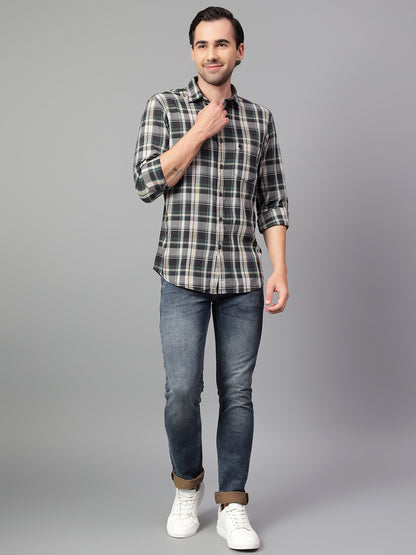 Casual Shirt for Men | Breathable & Soft with Color Fastness Regular Fit Spread Collar Neck Cotton Fabric Checkered Pattern