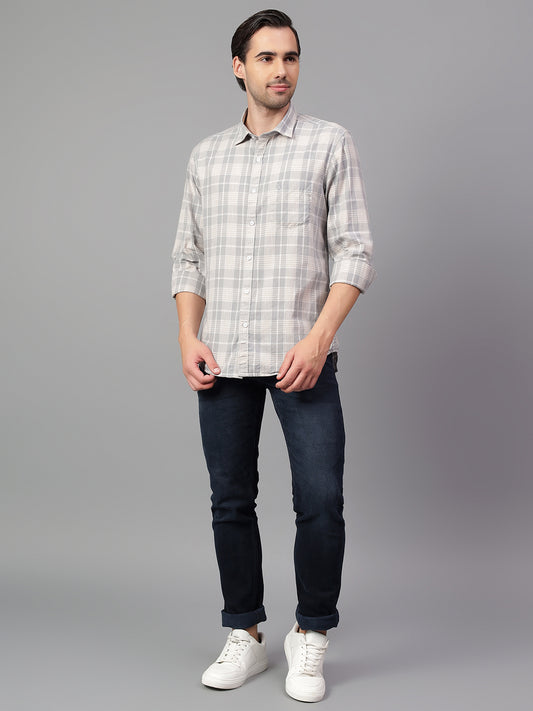 Casual Shirt for Men | Breathable & Soft with Color Fastness Regular Fit Spread Collar Neck Cotton Fabric Checkered Pattern