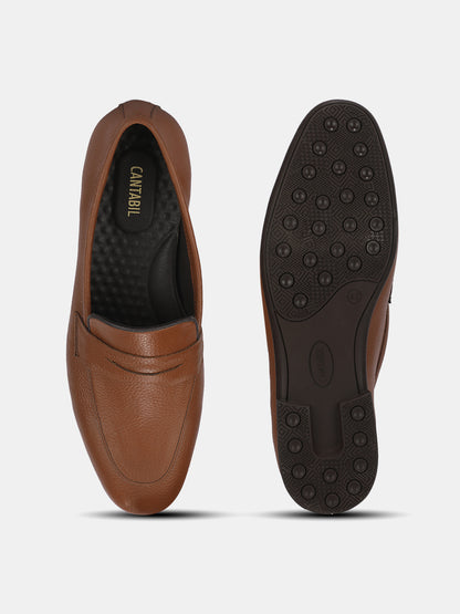 Men's Tan Solid Formal Shoes
