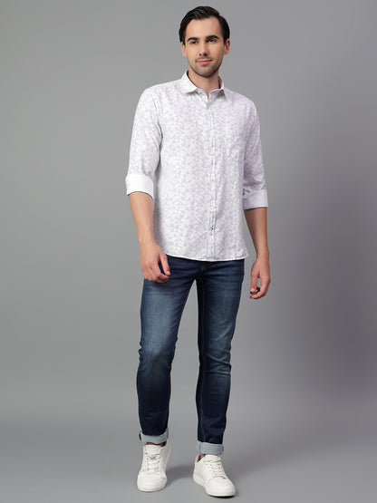Casual Shirt for Men | Breathable & Soft with Color Fastness Regular Fit Spread Collar Neck Cotton Fabric Printed Pattern
