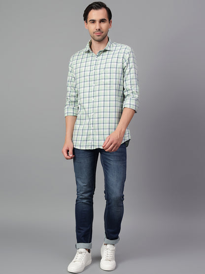 Casual Shirt for Men | Breathable & Soft with Color Fastness Regular Fit Spread Collar Neck Cotton Fabric Checkered Pattern