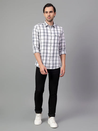 Casual Shirt for Men | Breathable & Soft with Color Fastness Regular Fit Spread Collar Neck Cotton Fabric Checkered Pattern