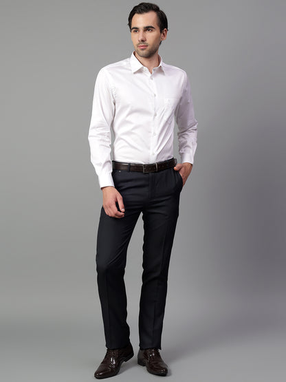 Formal Trouser for Men | Breathable & Soft with Color Fastness Regular Fit Poly Viscose Fabric Solid Pattern Hook & Eye Closure