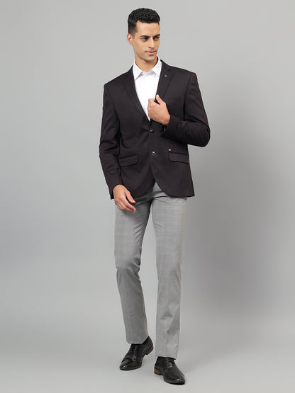 Blazer for Men | Premium Casual Blazer Slim Fit Notched Collar Terry Rayon Fabric Solid Pattern