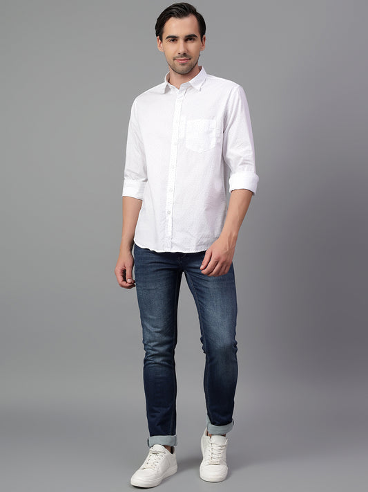 Casual Shirt for Men | Breathable & Soft with Color Fastness Regular Fit Spread Collar Neck Cotton Fabric Printed Pattern