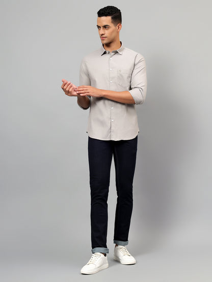 Denim Jeans for Men l Breathable & Soft with Color Fastness Ultra Narrow Fit Cotton Fabric Solid Pattern Button Closure