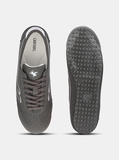 Men's Dark Grey Colourblock Casual Sneakers