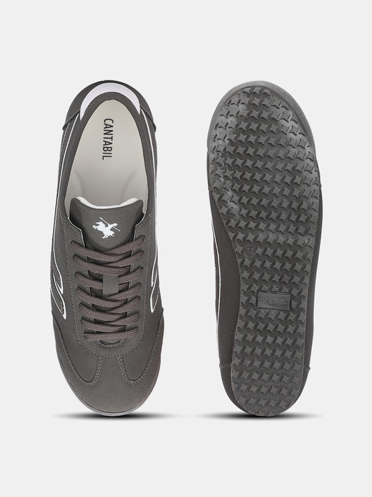Men's Dark Grey Colourblock Casual Sneakers