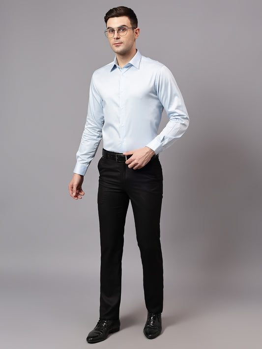 Formal Trouser for Men | Breathable & Soft with Color Fastness Regular Fit Terry Rayon Fabric Checkered Pattern Hook & Eye Closure