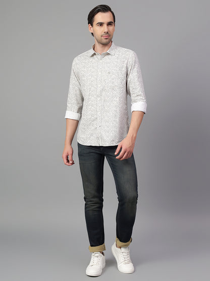 Casual Shirt for Men | Breathable & Soft with Color Fastness Regular Fit Spread Collar Neck Cotton Fabric Printed Pattern