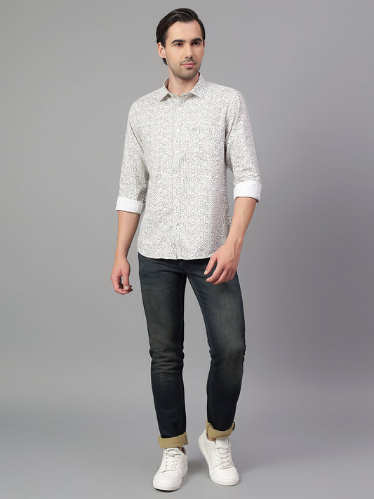 Casual Shirt for Men | Breathable & Soft with Color Fastness Regular Fit Spread Collar Neck Cotton Fabric Printed Pattern