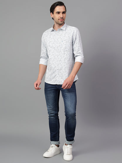 Casual Shirt for Men | Breathable & Soft with Color Fastness Regular Fit Spread Collar Neck Cotton Fabric Printed Pattern