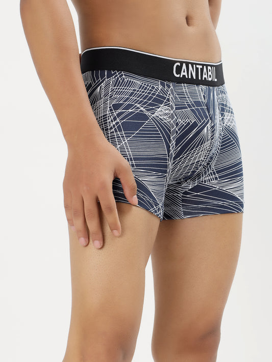 Men's Mix Printed Cotton Elastane Stretch Ultrasoft Fabric Pack of 3 Trunk