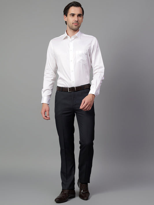 Formal Shirt for Men l Breathable & Soft with Color Fastness Regular Fit Spread Collar Neck Cotton Fabric Solid Pattern