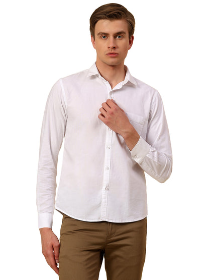 Shirt for Men | Breathable & Soft with Color Fastness Slim Fit Spread Collar Pure Cotton Fabric Solid Pattern