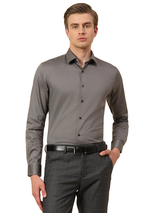 Shirt for Men | Breathable & Soft with Color Fastness Regular Fit Spread Collar Pure Cotton Fabric Solid Pattern