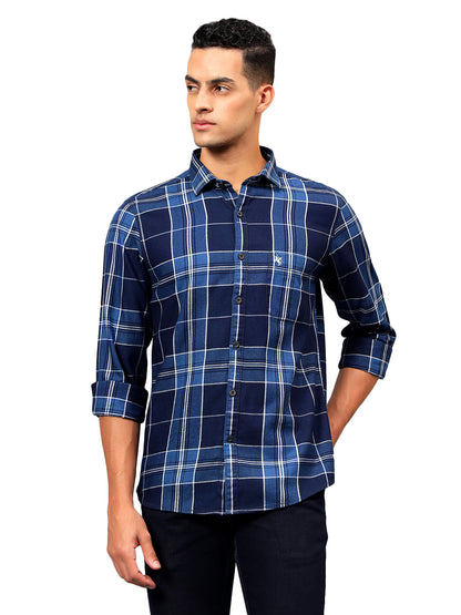 Casual Shirt for Men | Breathable & Soft with Color Fastness Regular Fit Spread Collar Neck Cotton Fabric Checkered Pattern