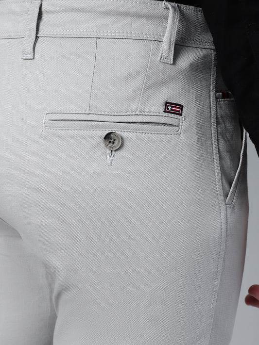 Casual Trouser for Men | Breathable & Soft with Color Fastness Regular Fit Cotton Blend Fabric Solid Pattern Button Closure