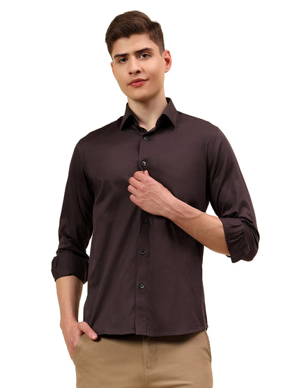 Shirt for Men | Breathable & Soft with Color Fastness Regular Fit Spread Collar Pure Cotton Fabric Solid Pattern
