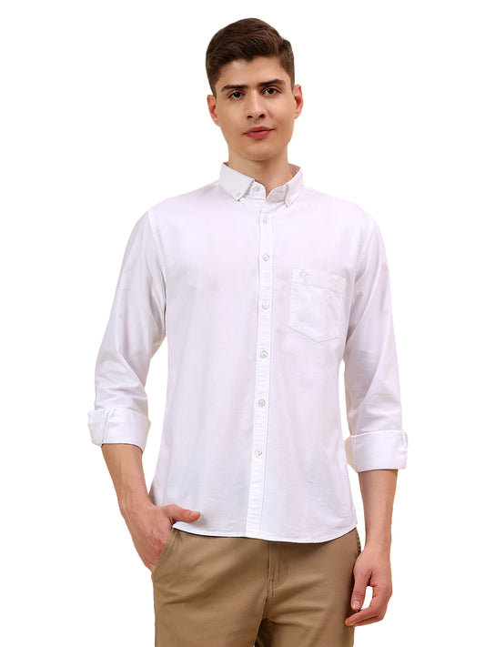 Shirt for Men | Breathable & Soft with Color Fastness Slim Fit Spread Collar Pure Cotton Fabric Solid Pattern
