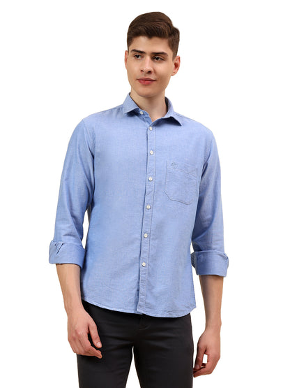 Shirt for Men | Breathable & Soft with Color Fastness Slim Fit Spread Collar Pure Cotton Fabric Solid Pattern