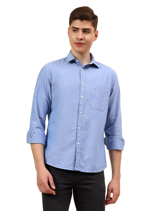 Shirt for Men | Breathable & Soft with Color Fastness Slim Fit Spread Collar Pure Cotton Fabric Solid Pattern
