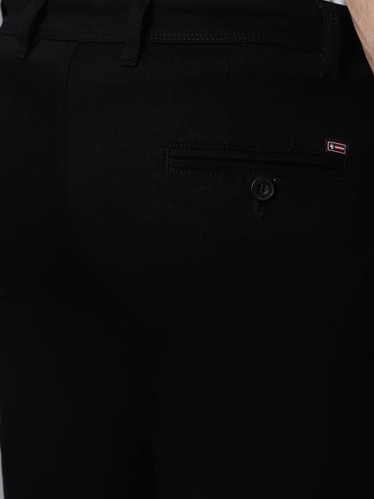 Casual Trouser for Men | Breathable & Soft with Color Fastness Regular Fit Cotton Blend Fabric Solid Pattern Button Closure