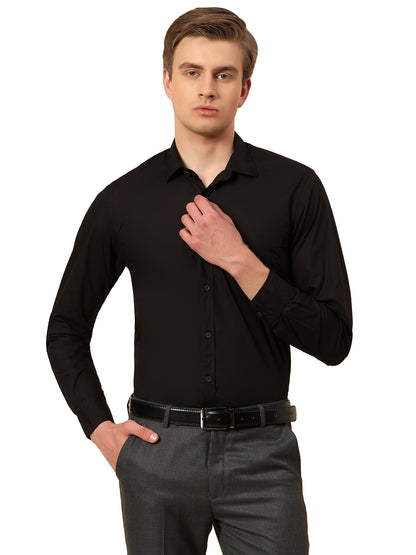 Shirt for Men | Breathable & Soft with Color Fastness Slim Fit Spread Collar Pure Cotton Fabric Solid Pattern