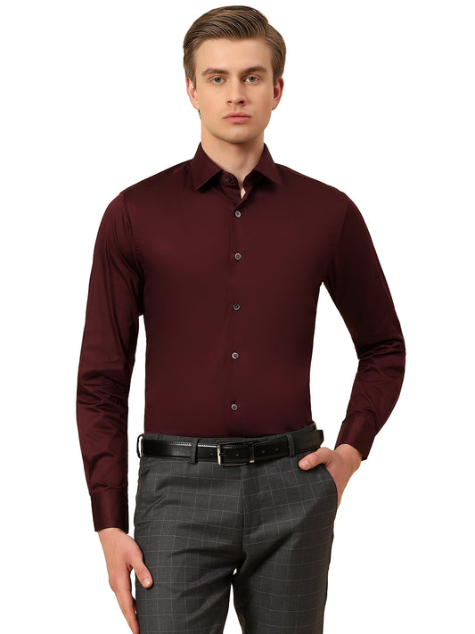 Shirt for Men | Breathable & Soft with Color Fastness Regular Fit Spread Collar Pure Cotton Fabric Solid Pattern