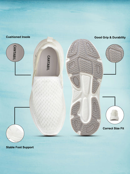 Casual Shoes for Men | Lightweight & Comfortable with Cushioned Insole Flynet Upper Phylon Sole Slip On Closure