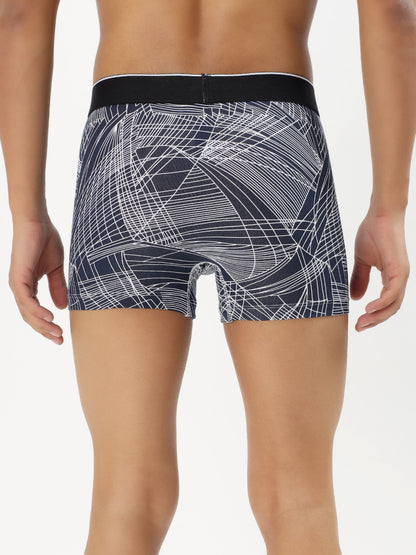 Men's Mix Printed Cotton Elastane Stretch Ultrasoft Fabric Pack of 3 Trunk