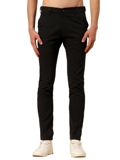 Casual Trouser for Men | Breathable & Soft with Color Fastness Regular Fit Cotton Stretch Fabric Solid Pattern Button Closure