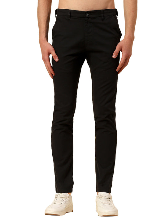 Casual Trouser for Men | Breathable & Soft with Color Fastness Regular Fit Cotton Stretch Fabric Solid Pattern Button Closure