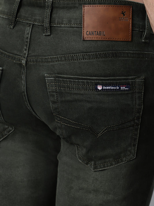 Denim Jeans for Men l Breathable & Soft with Color Fastness Ultra Narrow Fit Cotton Fabric Solid Pattern Button Closure