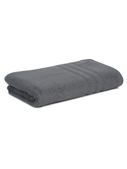 Unisex Grey Basic Terry Bath Towel