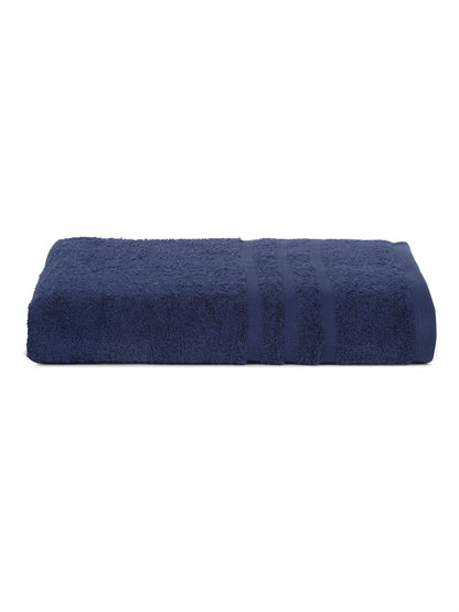 Unisex Navy Blue Basic Terry Bath Towel