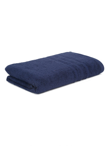 Unisex Navy Blue Basic Terry Bath Towel