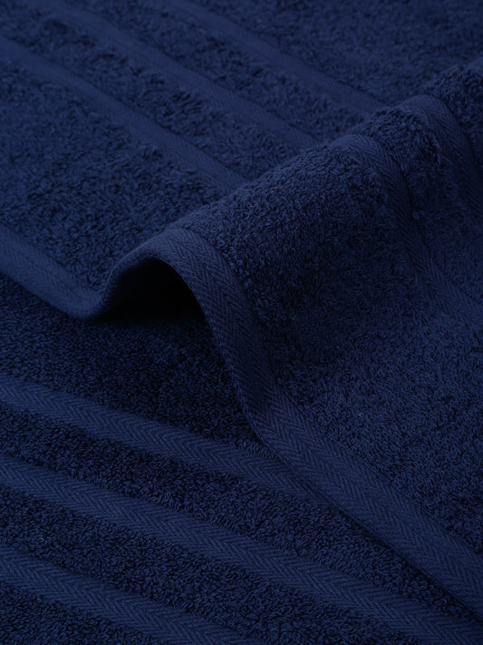 Unisex Navy Blue Basic Terry Bath Towel
