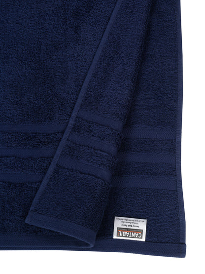 Unisex Navy Blue Basic Terry Bath Towel