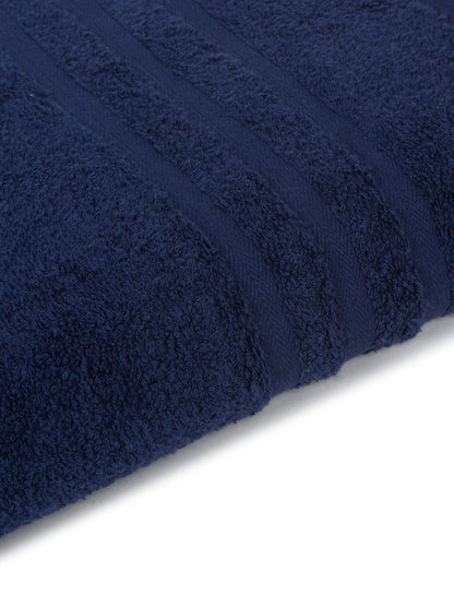 Unisex Navy Blue Basic Terry Bath Towel