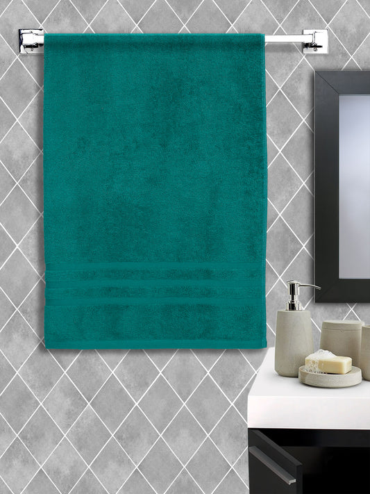 Unisex Sea green Basic Terry Bath Towel